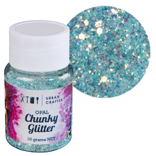 Dark Gray Urban Crafter Mixology Opal Chunky Glitter-Sky Blue Opal 10g Resin Craft