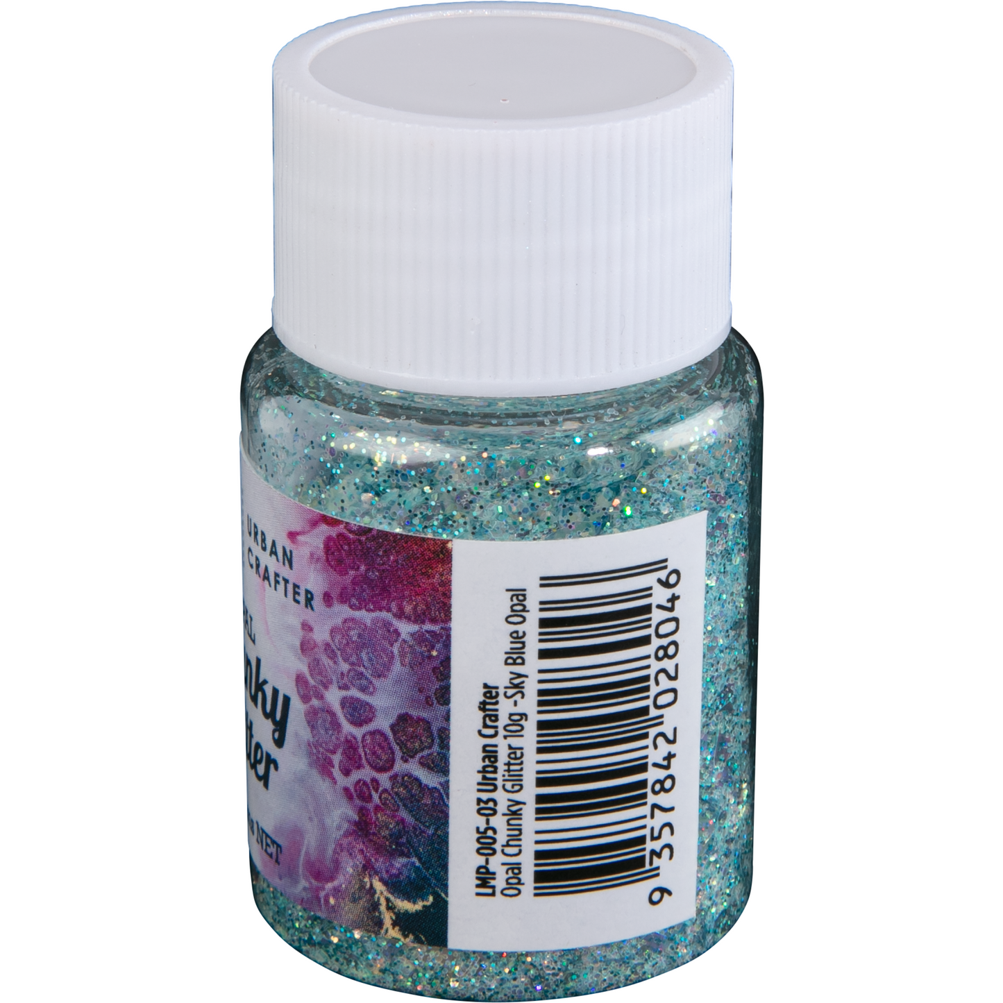 Light Gray Urban Crafter Mixology Opal Chunky Glitter-Sky Blue Opal 10g Resin Craft