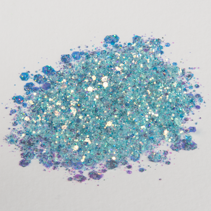 Light Gray Urban Crafter Mixology Opal Chunky Glitter-Sky Blue Opal 10g Resin Craft