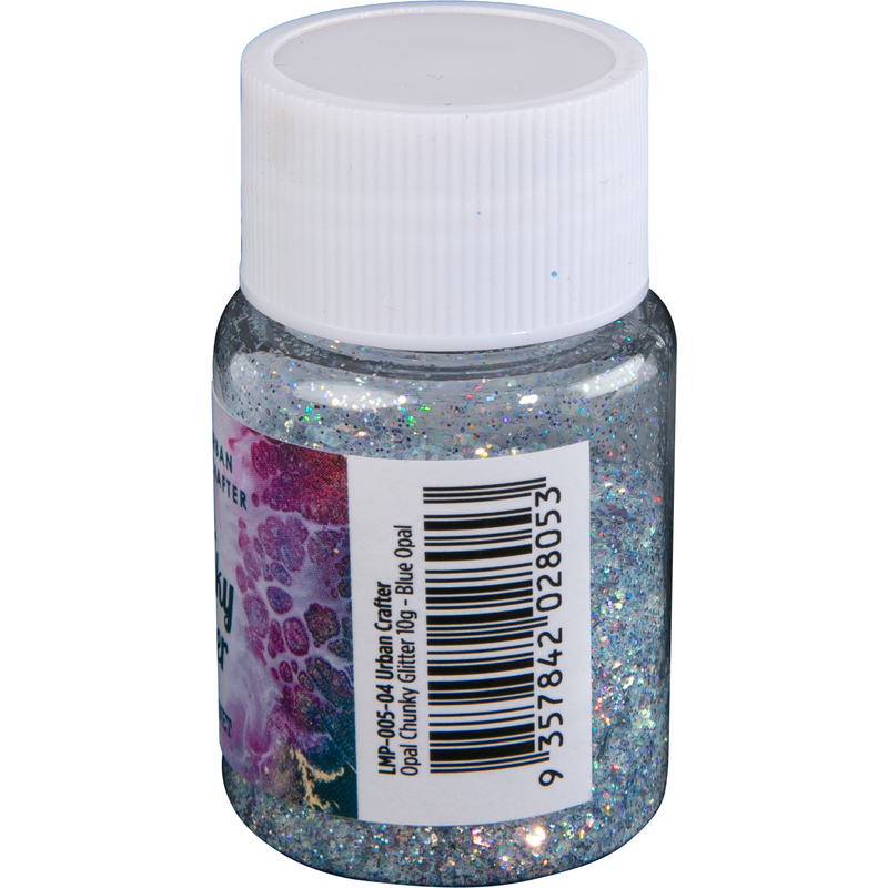 Light Gray Urban Crafter Mixology Opal Chunky Glitter-Blue Opal 10g Resin Craft