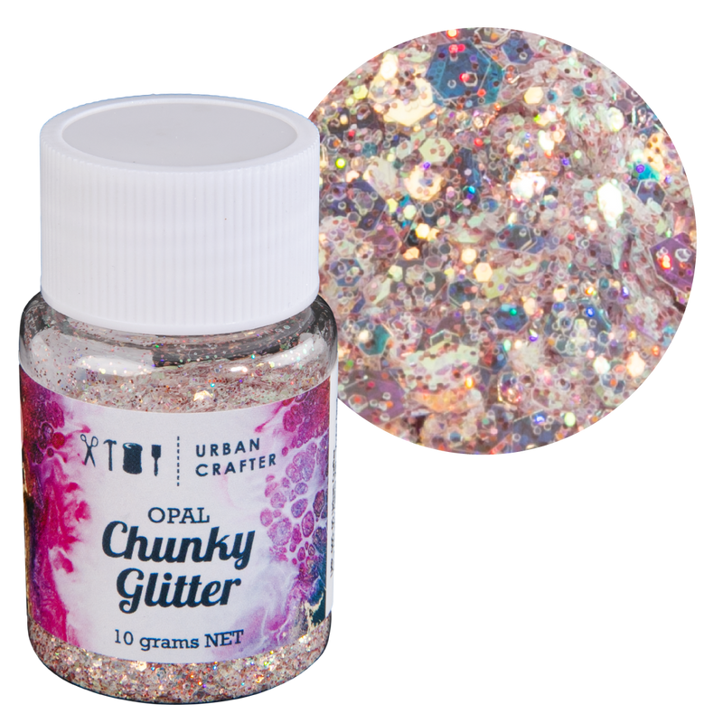 Gray Urban Crafter Mixology Opal Chunky Glitter-Violet Opal 10g Resin Craft