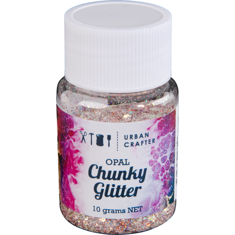 Light Gray Urban Crafter Mixology Opal Chunky Glitter-Violet Opal 10g Resin Craft