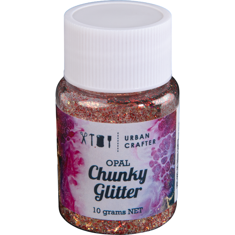 Gray Urban Crafter Mixology Opal Chunky Glitter-Pink Opal 10g Resin Craft