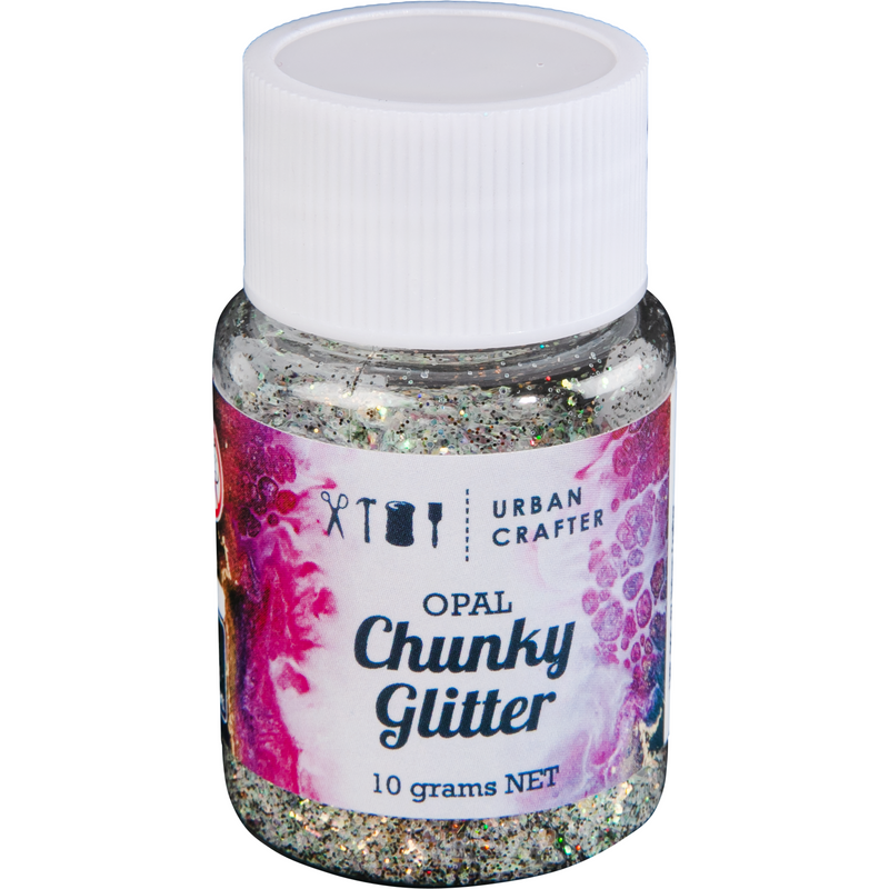 Light Gray Urban Crafter Mixology Opal Chunky Glitter-Dark Green 10g Resin Craft