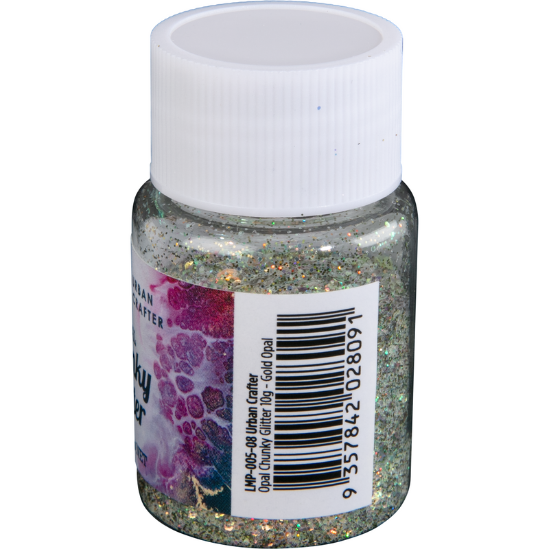 Light Gray Urban Crafter Mixology Opal Chunky Glitter-Gold Opal 10g Resin Craft