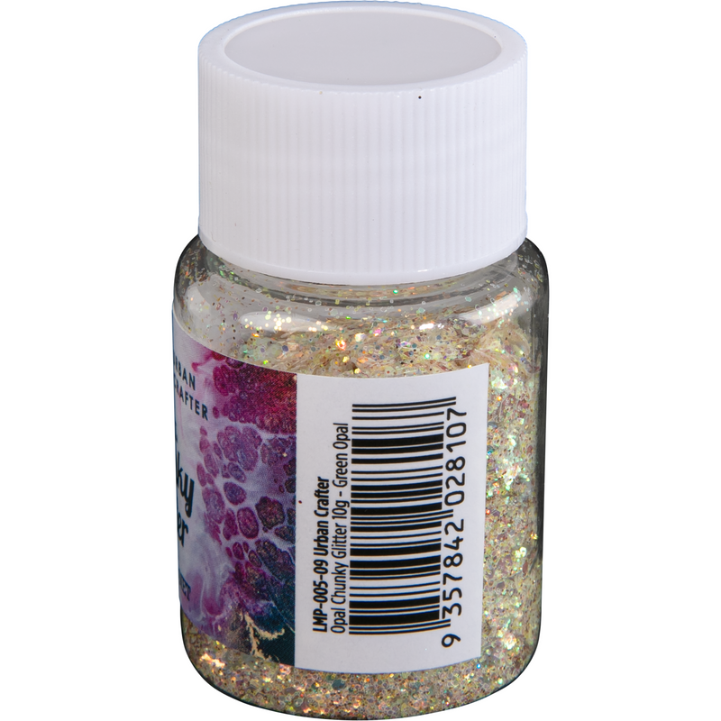 Gray Urban Crafter Mixology Opal Chunky Glitter-Green Opal 10g Resin Craft