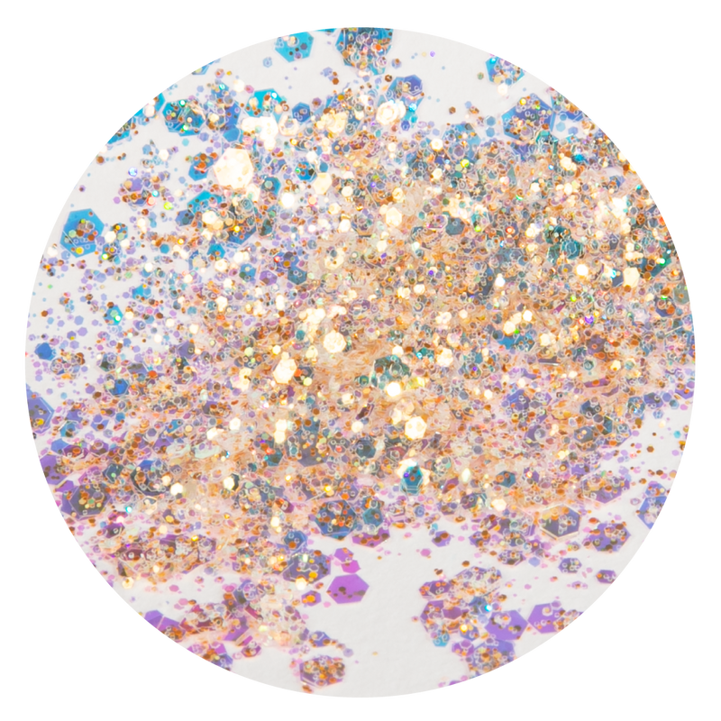 Light Gray Urban Crafter Mixology Opal Chunky Glitter-Champaign Gold 10g Resin Craft