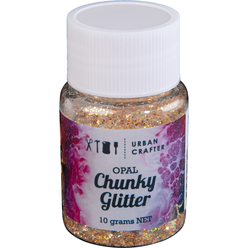 Gray Urban Crafter Mixology Opal Chunky Glitter-Champaign Gold 10g Resin Craft