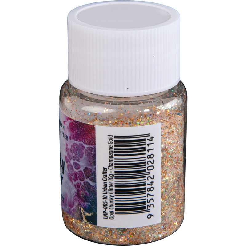 Gray Urban Crafter Mixology Opal Chunky Glitter-Champaign Gold 10g Resin Craft