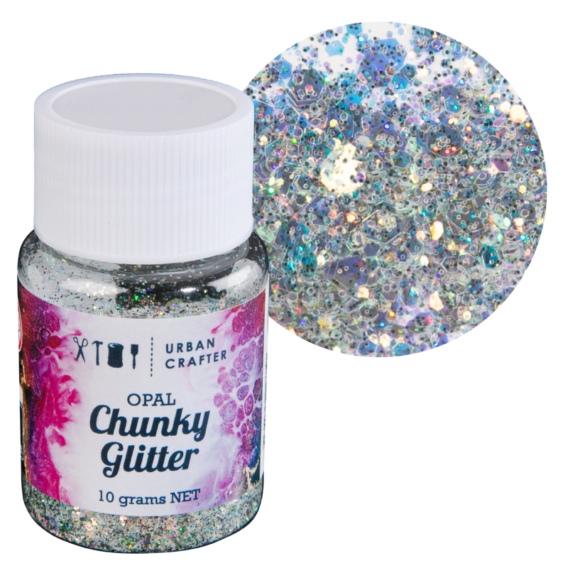 Light Gray Urban Crafter Mixology Opal Chunky Glitter-Purple Opal 10g Resin Craft