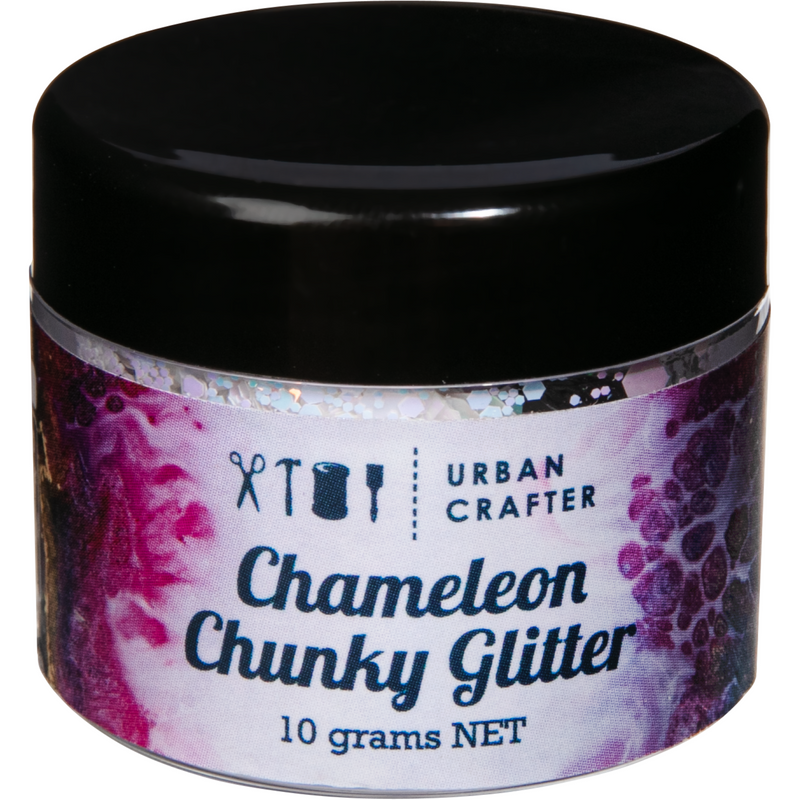 Black Urban Crafter Chameleon Chunky Glitter-Sky Blue, Lavender 10g Resin Craft