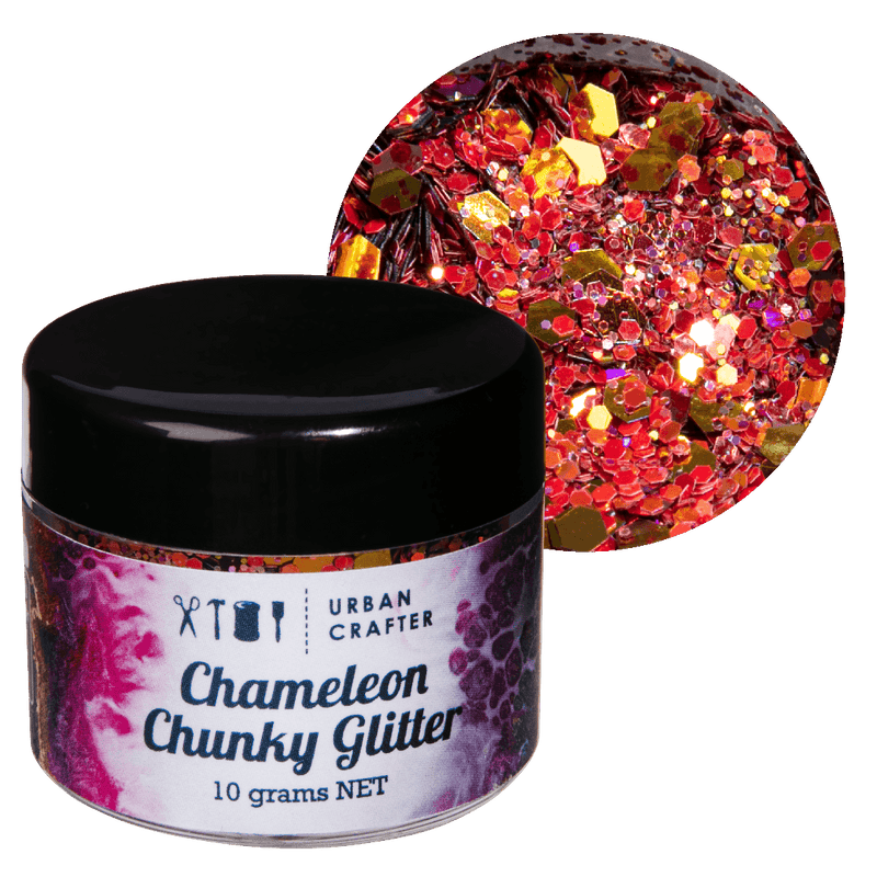 Tan Urban Crafter Chameleon Chunky Glitter-Copper, Bronze 10g Resin Craft