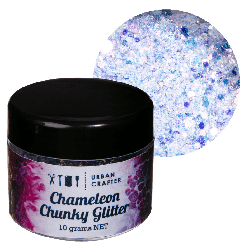 Black Urban Crafter Chameleon Chunky Glitter-Iridescent Lavender 10g Resin Craft