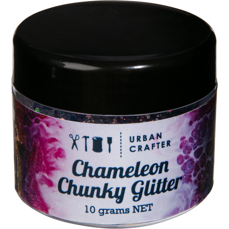 Black Urban Crafter Chameleon Chunky Glitter-Iridescent Lavender 10g Resin Craft