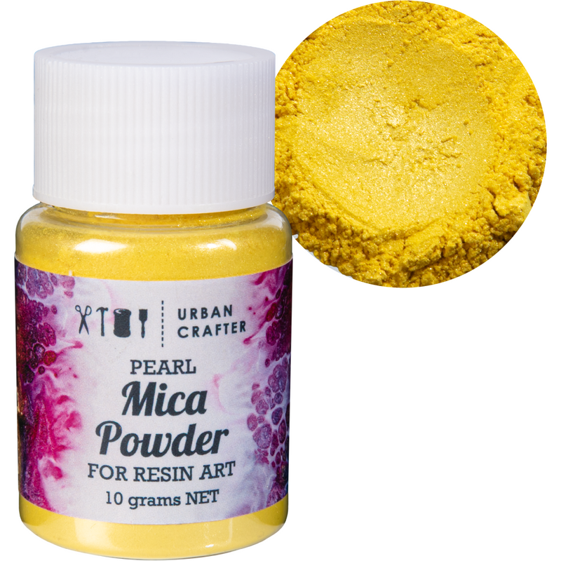 Light Gray Urban Crafter Mica Powder-Yellow 10g Resin Craft