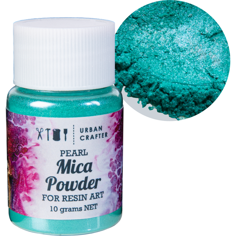 Dark Cyan Urban Crafter Mica Powder-Bluish Green 10g Resin Craft