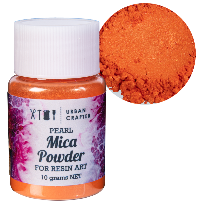 Light Gray Urban Crafter Mica Powder-Orange 10g Resin Craft