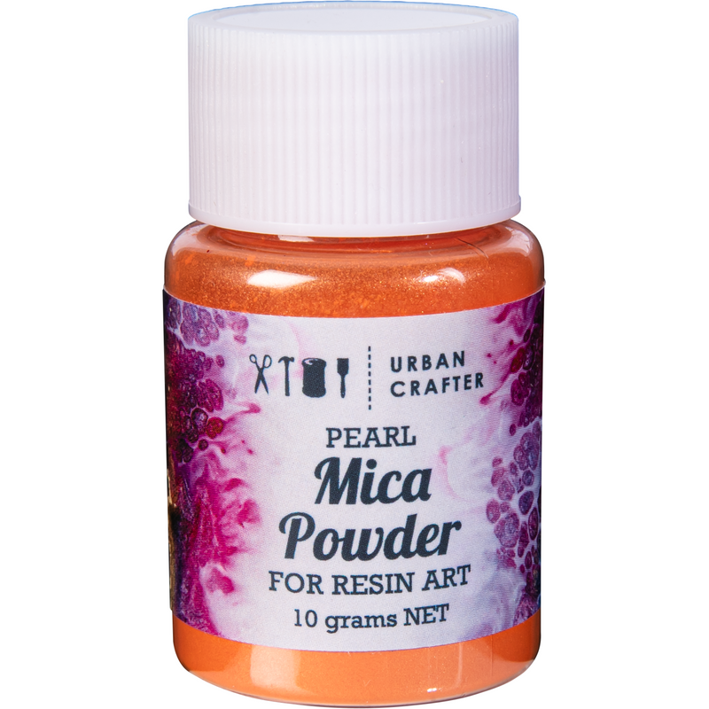 Light Gray Urban Crafter Mica Powder-Orange 10g Resin Craft