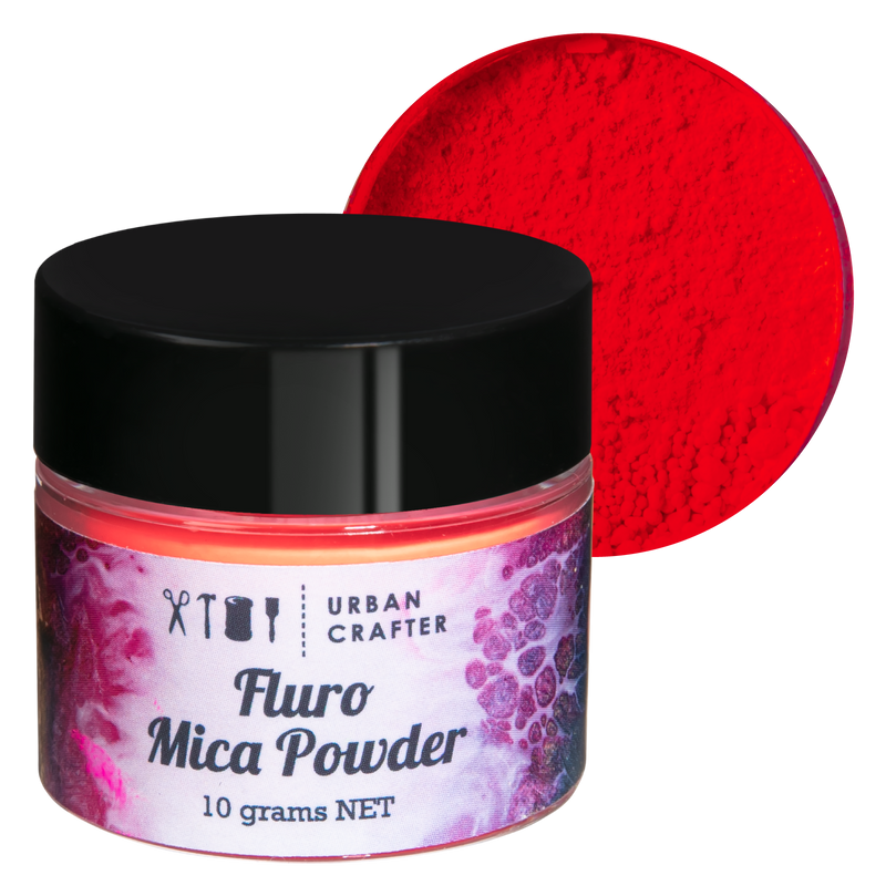 Firebrick Urban Crafter Fluro Micas Pigment -Red 10g Resin Craft