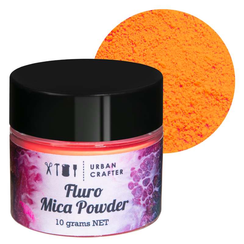 Coral Urban Crafter Fluro Micas Pigment -Orange Yellow 10g Resin Craft