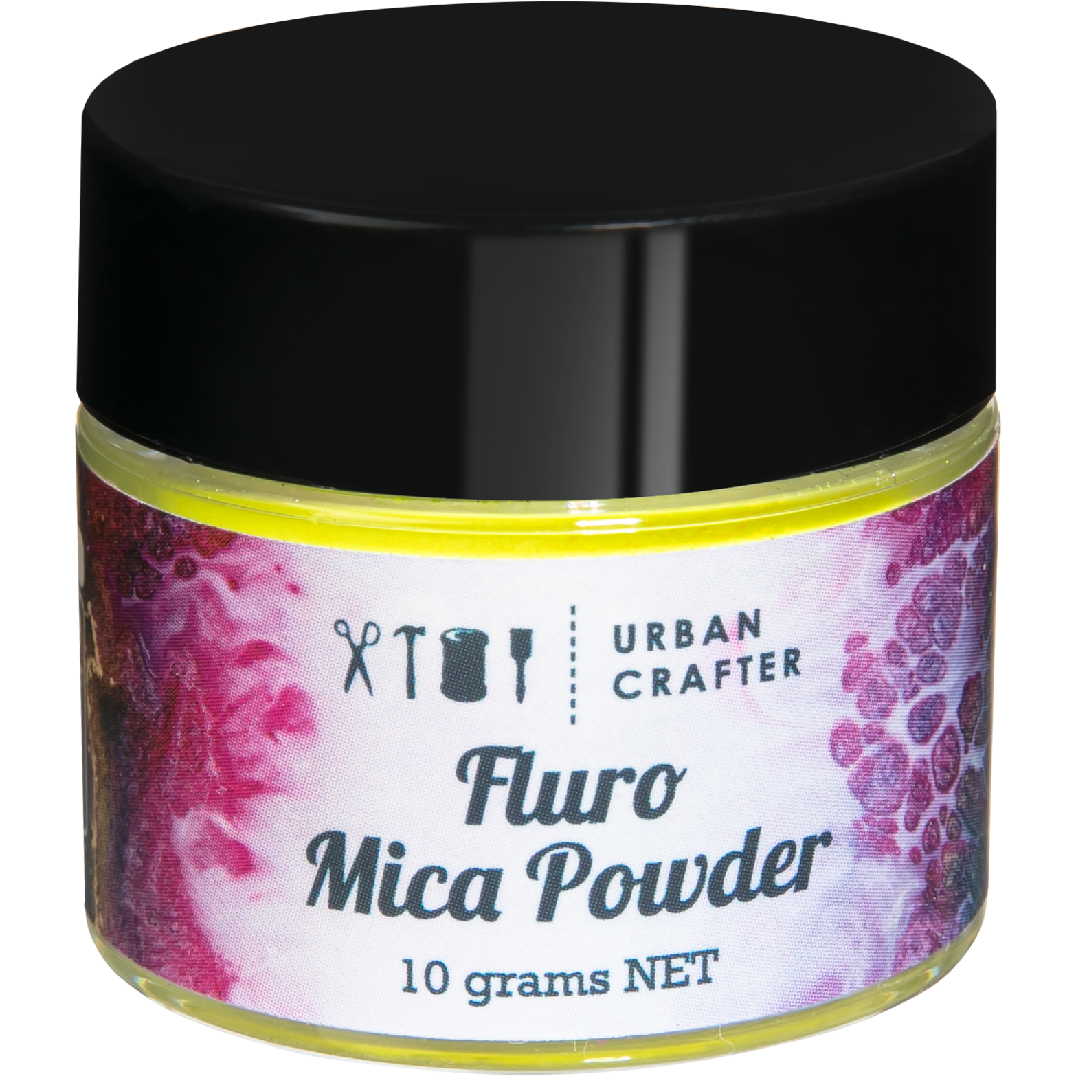 Light Gray Urban Crafter Fluro Micas Pigment -Green Yellow 10g Resin Dyes, Pigments & Colours