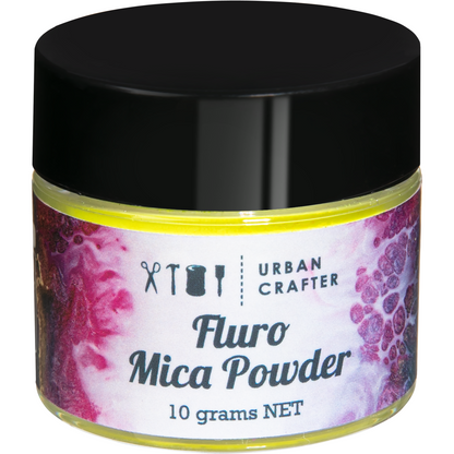 Light Gray Urban Crafter Fluro Micas Pigment -Green Yellow 10g Resin Dyes, Pigments & Colours