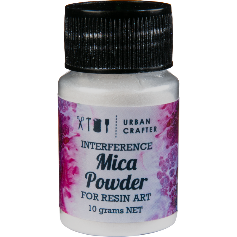 Black Urban Crafter Interference Mica Powder-Interference Silver 10g Resin Craft