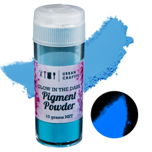 Steel Blue Urban Crafter Glow In The Dark Pigment-Blue 10g Resin Craft