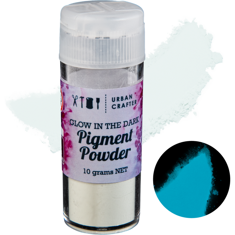 Light Gray Urban Crafter Glow In The Dark Pigment-Sky Blue 10g Resin Craft