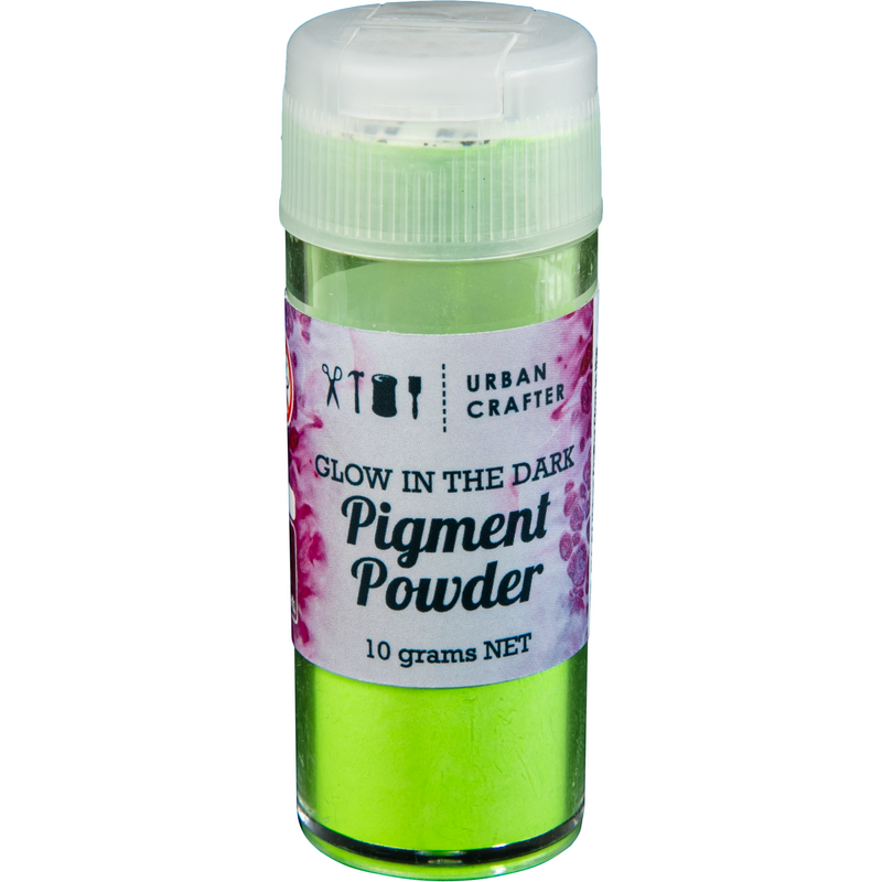 Gray Urban Crafter Glow In The Dark Pigment-Green 10g Resin Craft