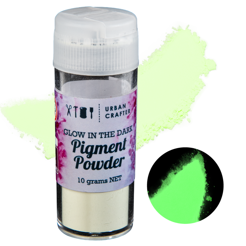 Light Gray Urban Crafter Glow In The Dark Pigment-Yellow Green 10g Resin Craft