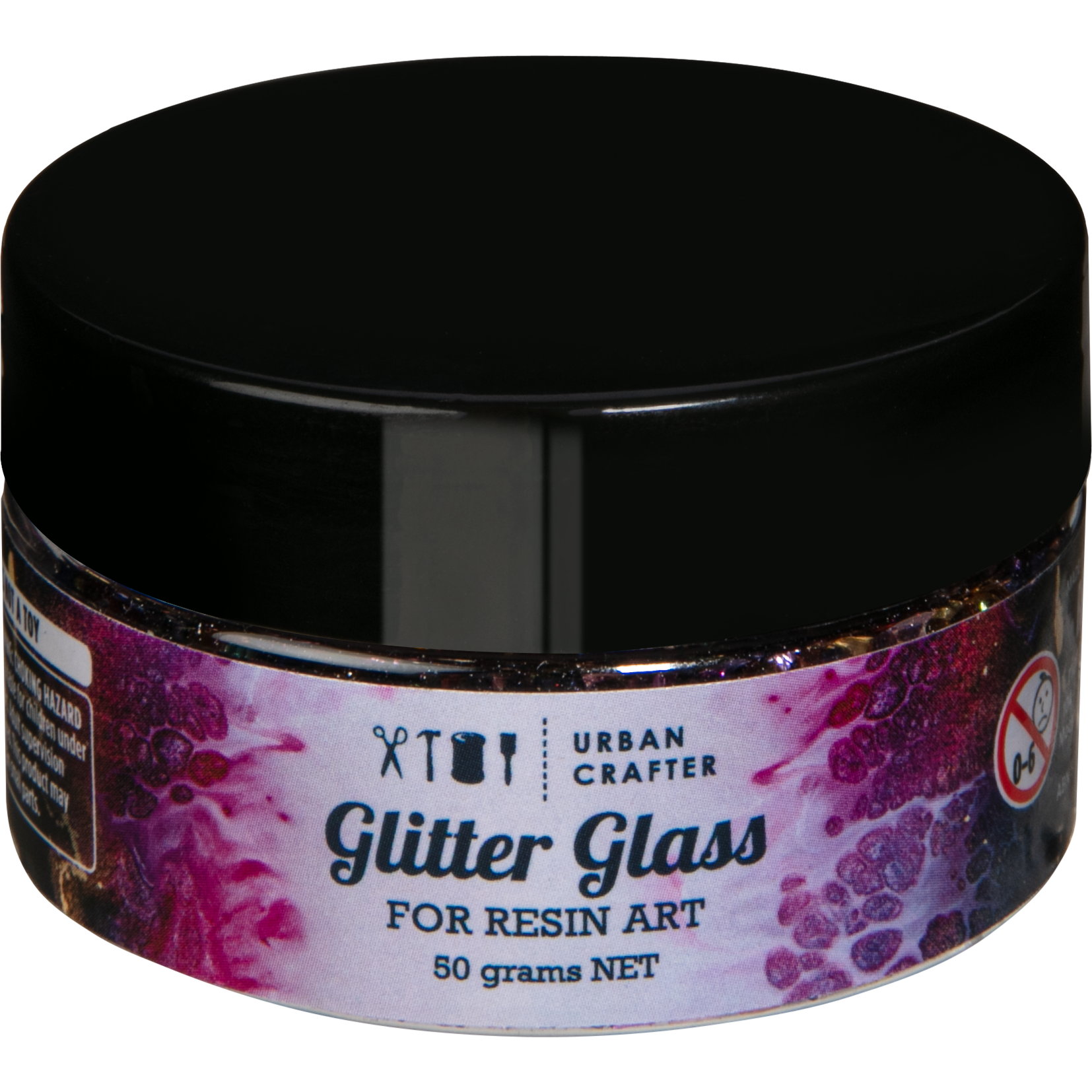 Dark Gray Urban Crafter 001 Multi Colour Mix Glass Glitter - Multicolor 50g Resin Craft