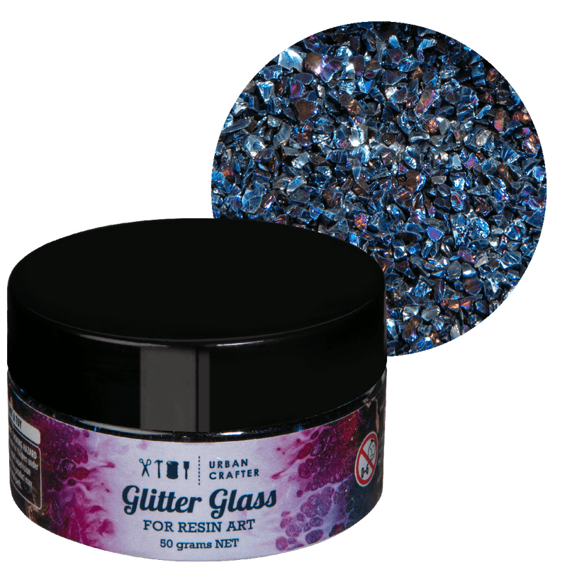Black Urban Crafter 001 Multi Colour Mix Glitter Glass-Solid Ab Color 50g Resin Craft