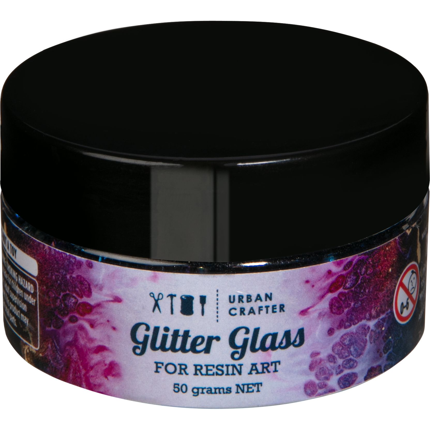 Dark Gray Urban Crafter 001 Multi Colour Mix Glitter Glass-Solid Ab Color 50g Resin Craft