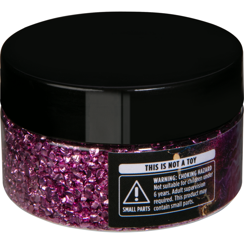 Black Urban Crafter 001 Multi Colour Mix Glitter Glass-Dark Pink 50g Resin Craft