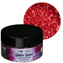 Pale Violet Red Urban Crafter 001 Multi Colour Mix Glitter Glass-Red 50g Resin Craft