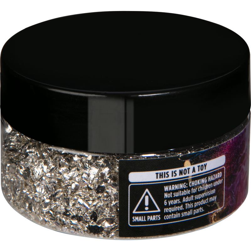 Black Urban Crafter 001 Multi Colour Mix Glitter Glass-Silver 50g Resin Craft