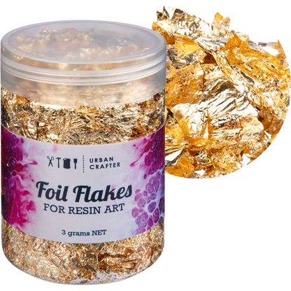 Gray Urban Crafter Foil Flakes-Gold 3g Resin Dyes, Pigments & Colours