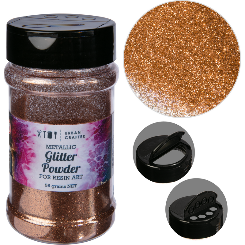 Dim Gray Urban Crafter Metallic Glitter Powder-Sand Gold 56g Resin Craft