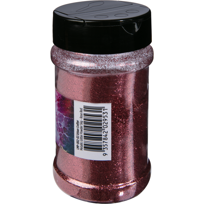 Dark Slate Gray Urban Crafter Metallic Glitter Powder-Rose Red 56g Resin Craft