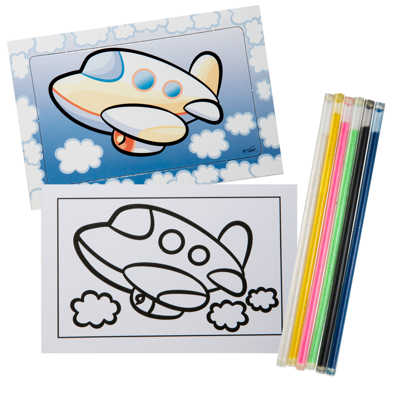 Light Gray Art Star Sand Art Kit-Plane Kids Activities