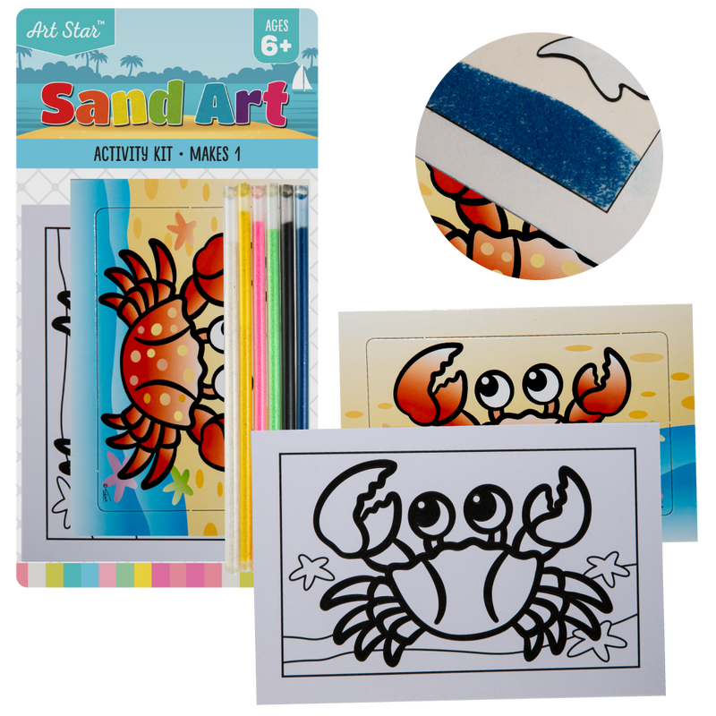 Gray Art Star Sand Art Kit-Crab Kids Activities