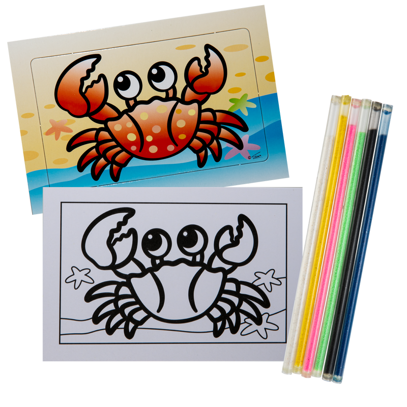 Gray Art Star Sand Art Kit-Crab Kids Activities