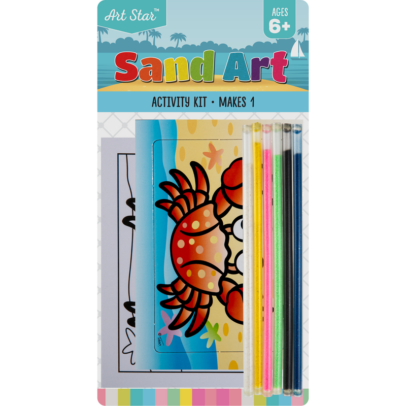 Gray Art Star Sand Art Kit-Crab Kids Activities