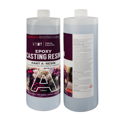 Gray Urban Crafter Casting Resin for Moulds Kit 2:1, 1.5Lt (1Lt + 500ml) Resin