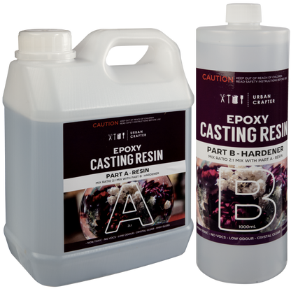 Dark Gray Urban Crafter Casting Resin for Moulds Kit 2:1, 3Lt (2Lt + 1Lt) Resin