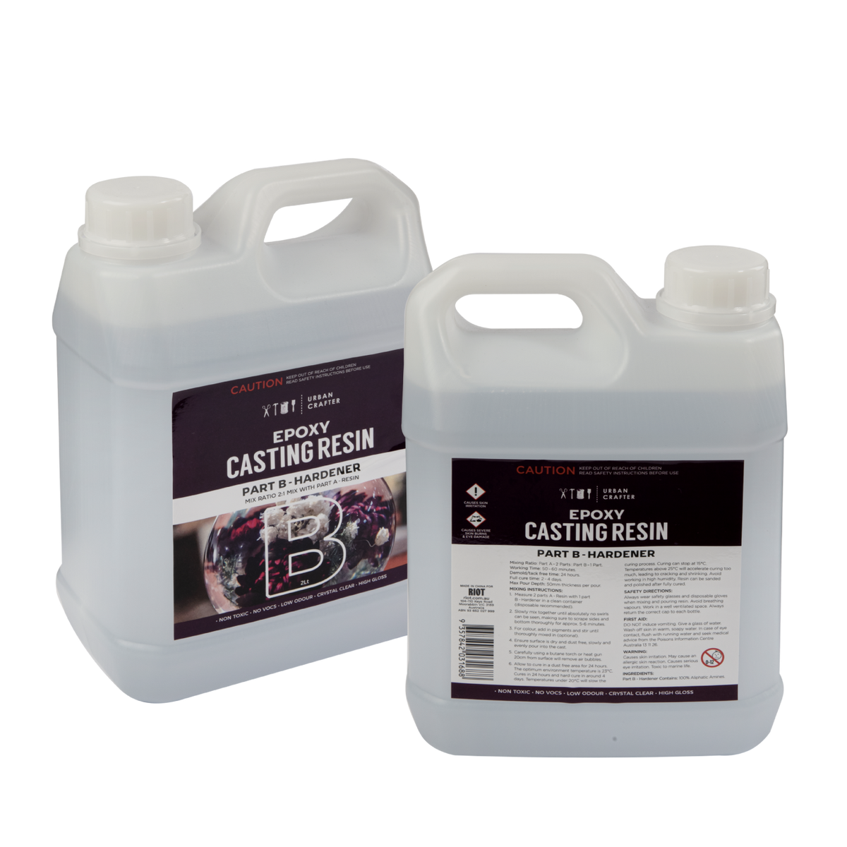 Gray Urban Crafter Casting Resin for Moulds Kit 2:1, 6Lt (4Lt + 2Lt) Resin