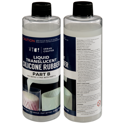 Dark Gray Urban Crafter Translucent Liquid Silicone Rubber 500ml Kit (250ml + 250ml) Resins for Casting