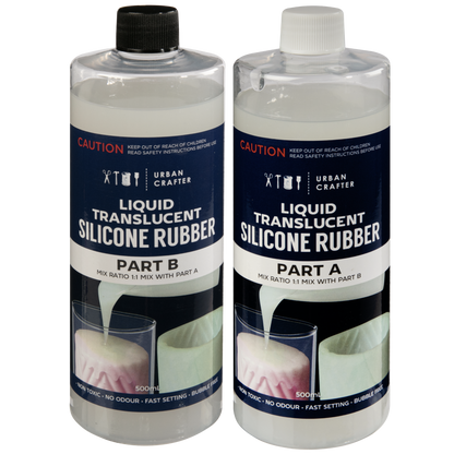 Gray Urban Crafter Translucent Liquid Silicone Rubber 1L Kit (500ml + 500ml) Resin