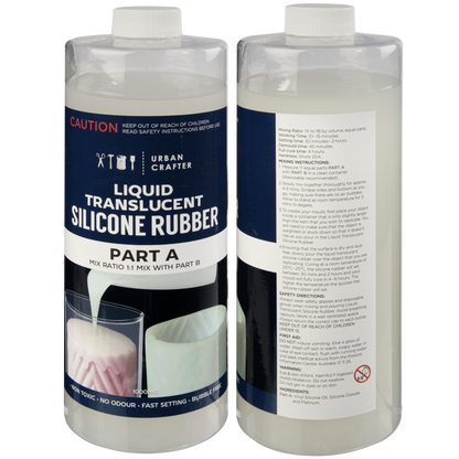 Gray Urban Crafter Translucent Liquid Silicone Rubber 2L Kit (1L + 1L) Resin